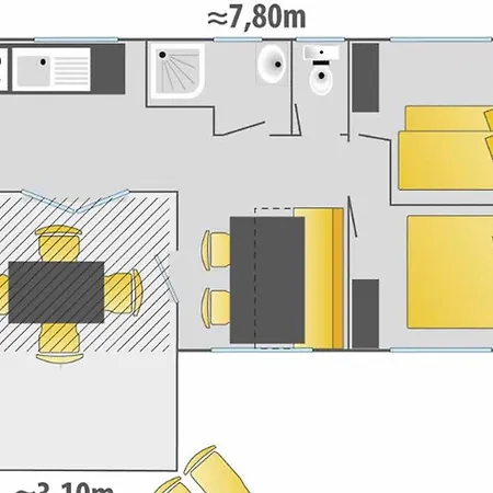 Mobil Terrasse - 5 Pers. - Api-1-52-2174 Kemp Girac